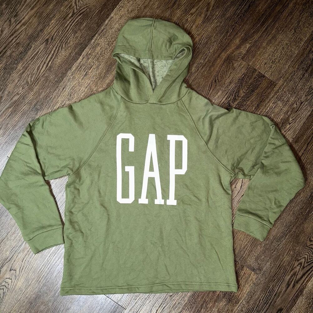 NWOT GAP Factory Olive Green Logo Hoody Hoodie XL